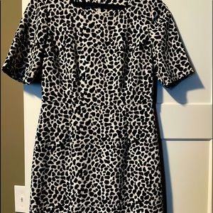 Black and white animal print dress